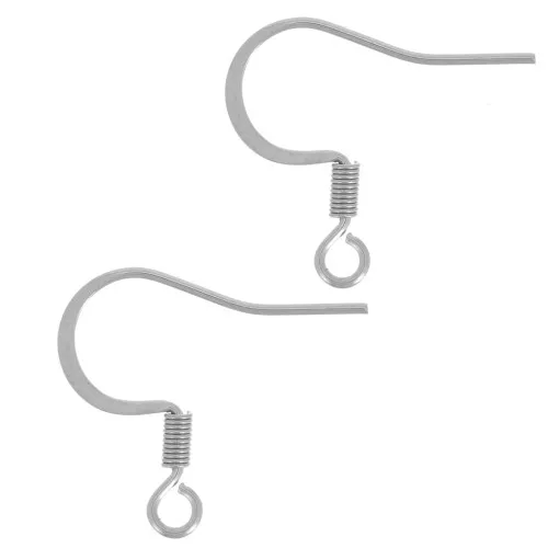 Ganci per orecchie da 17 mm con anello aperto - acciaio inossidabile 316L x6