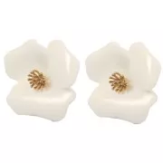 Orecchini a pistillo da 10 mm per fiori pendenti - acciaio inossidabile 304L Dorato x2
