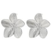 Orecchini con fiori di ciliegio 30 mm - Acciaio inossidabile 304L x2|raw }}