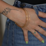 Bracciale settimanale a 7 bande - 65 mm - Acciaio inossidabile Dorato 304L