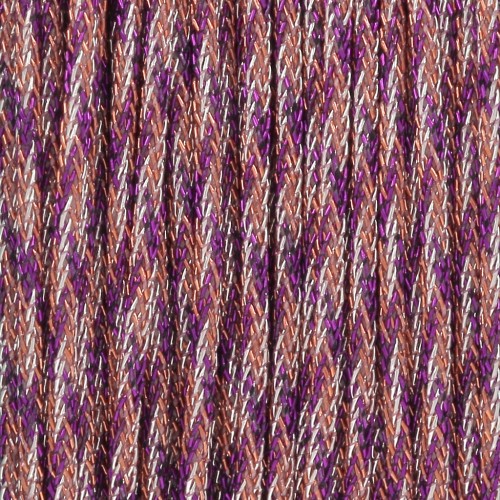 Filo di nylon intrecciato metallizzato 0,85 mm - Premium - Viola - Topazio - Argento x10m