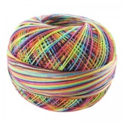 Filo cotone Lizbeth taglia 40 Rainbow Splash n°184 x274m|raw }}