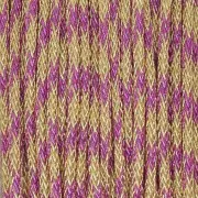 Fil nylon tressé métallisé 0.85 mm - Premium - Doré - Fuchsia x10m