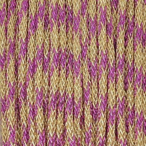 Filo di nylon metallico intrecciato 0,85 mm - Premium - Dorato - Fucsia x10m