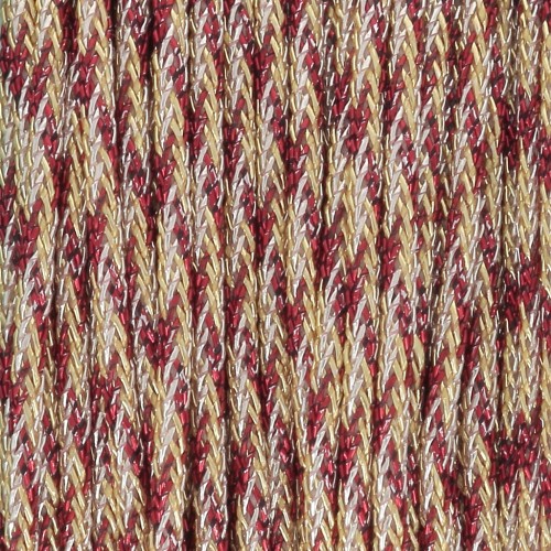 Filo di nylon intrecciato metallico 0,85 mm - Premium - Dorato - Rosso - Argento x10m