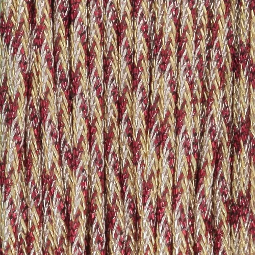 Filo di nylon intrecciato metallico 0,85 mm - Premium - Dorato - Rosso - Argento x10m