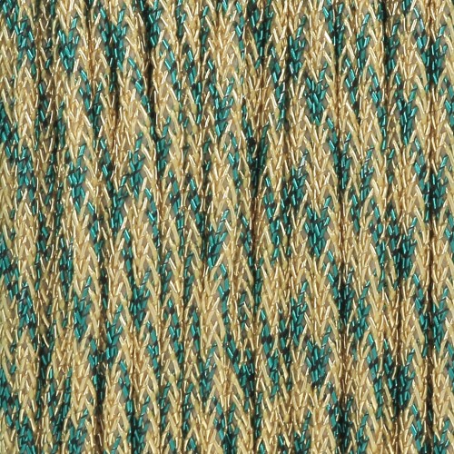 Filo di nylon intrecciato metallizzato da 0,85 mm - Premium - Dorato - Verde smeraldo x10m