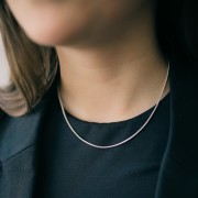 Collana a maglia coreana 1,45 mm - Argento 925 x42cm