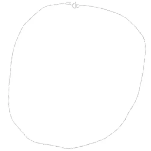 Collana con maglia a specchio - serpente piatto ritorto 1,1 mm - Argento 925 x42cm
