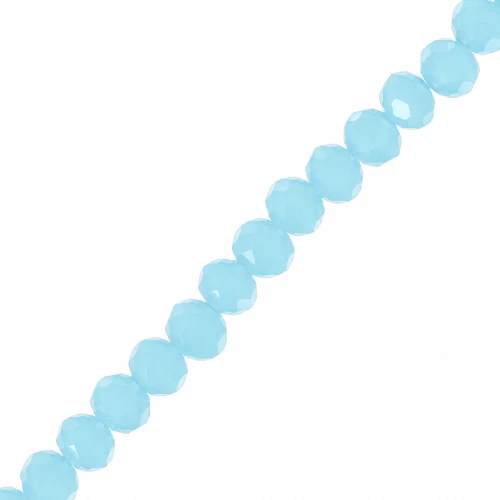 Perline sfaccettate rotonde - tonde appiattite 4,5x3,5 mm - Acquamarina x41cm