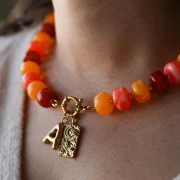 Perline acriliche a foro largo 14,5x9 mm - Verde chiaro marmorizzato x20