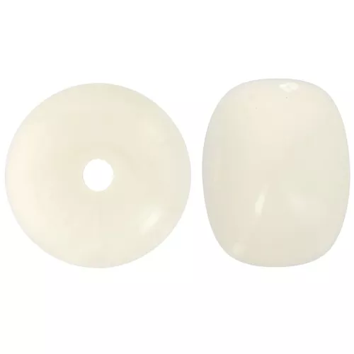 Perline acriliche a foro largo 14,5x9 mm - Beige marmorizzato x20