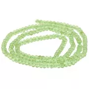 Peridot - Perles rondelles aplaties facettées 3x2 mm en pierre gemme - Peridot x39cm Perles rondelles aplaties facettées 3x2 mm en pierre gemme - Peridot x39cm