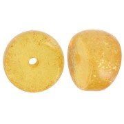 Perline separatrici a tubo curvo - 12x8 mm in acrilico - Glitter giallo scuro x6|raw }}