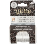 Filo di rame tondo testurizzato da 0,81 mm, semiduro - Argentato anti-ossidazione x 13,7 m
