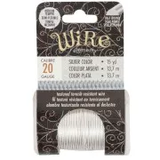 Filo di rame tondo testurizzato da 0,81 mm, semiduro - Argentato anti-ossidazione x 13,7 m