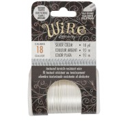 Filo di rame tondo testurizzato da 1,02 mm, semiduro - Argentato anti-ossidazione, 9,1 m
