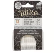 Filo di rame tondo testurizzato da 1,02 mm, semiduro - Argentato anti-ossidazione, 9,1 m