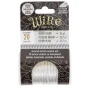 Filo di rame tondo ritorto da 0,81 mm, semiduro - Argentato anti-ossidazione x 13,7 m