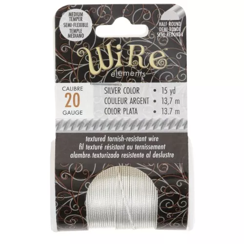 Filo di rame tondo ritorto da 0,81 mm, semiduro - Argentato anti-ossidazione x 13,7 m