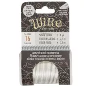 Filo di rame semitondo ritorto 1,29 mm semiduro - Argento anti-ossidazione x7,3m