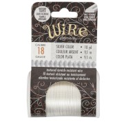 Filo di rame tondo striato da 1,02 mm, semiduro - Argentato anti-ossidazione x 9,1 m
