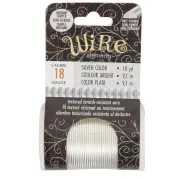 Filo di rame tondo striato da 1,02 mm, semiduro - Argentato anti-ossidazione x 9,1 m