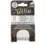 Filo di rame tondo martellato da 0,81 mm, semiduro - Argentato anti-ossidazione x 13,7 m
