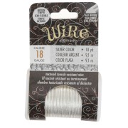 Filo di rame tondo martellato da 1,02 mm, semiduro - Argentato anti-ossidazione, 9,1 m