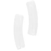 Perline tubolari curve 19x5 mm in acrilico trasparente - Trasparente x10