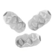 Perle di oliva 5x3 mm effetto stropicciato - Argento 925 x20|raw }}