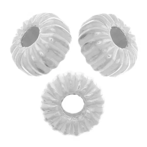 Perle rotonde Striate 4 mm - Argento 925 x10