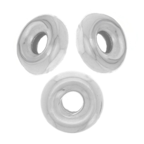 Perle rondelle Heishi 3,5 mm - Argento 925 x15