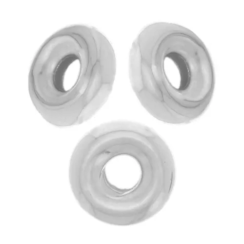 Perle rondelle Heishi 3,5 mm - Argento 925 x15