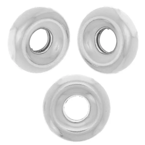 Perle rondelle Heishi 7 mm - Argento 925 x4