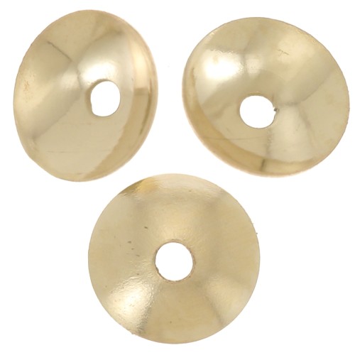 Coppette lisce 4 mm - Gold filled x15