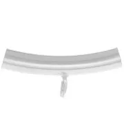 Tubo con gancio 15x6 mm per cordone da 2 mm - Argento 925 x1