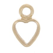 Mini ciondolo a cuore scavato 5,5x3,5 mm - Gold filled x1|raw }}