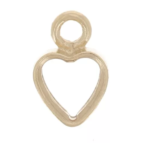 Mini ciondolo a cuore scavato 5,5x3,5 mm - Gold filled x1