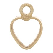 Mini ciondolo a cuore scavato 6x4 mm - Gold filled x1|raw }}