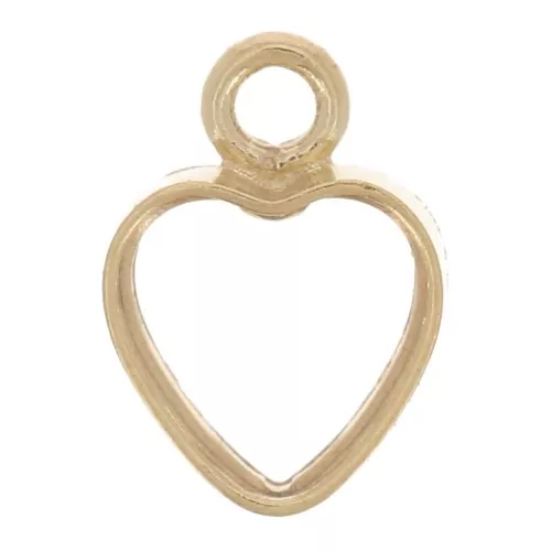 Mini ciondolo a cuore scavato 6x4 mm - Gold filled x1