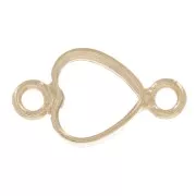 Distanziatore a cuore scavato 8x4 mm - Gold filled x1