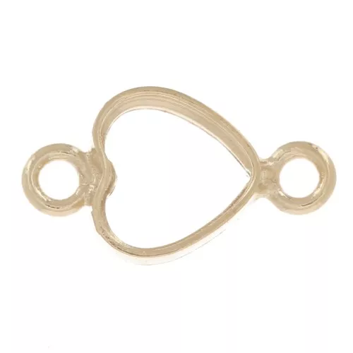 Distanziatore a cuore scavato 8x4 mm - Gold filled x1