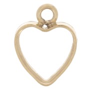 Mini ciondolo a cuore scavato 7x5,5 mm - Gold filled x1|raw }}