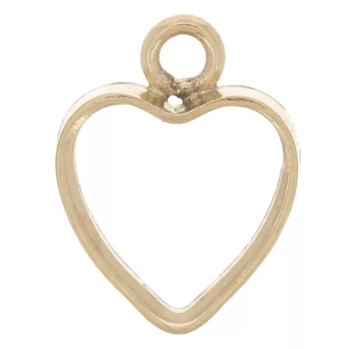 Mini ciondolo a cuore scavato 7x5,5 mm - Gold filled x1