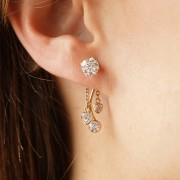 Ciondolo Cuore 6x4 mm Ossido di zirconio - Gold filled - Cristallo x1