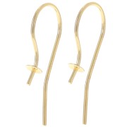 Gancio per orecchio 14 mm per semi-perforazione 4 mm - Gold filled x2|raw }}
