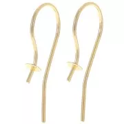 Gancio per orecchio 14 mm per semi-perforazione 4 mm - Gold filled x2