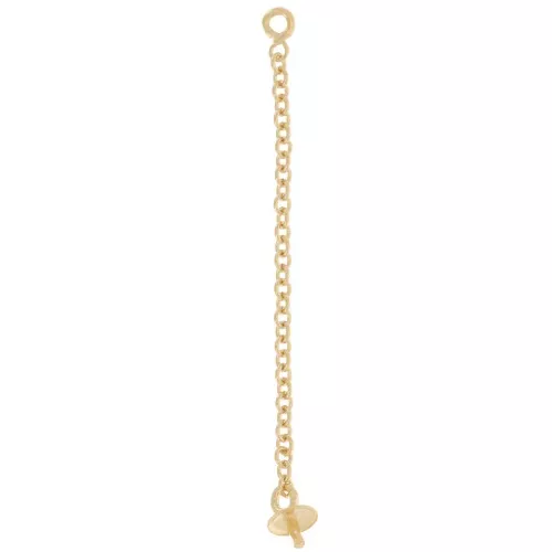 Pendente a catena da 31 mm per Perla semiperforata da 4 mm - Gold filled x1