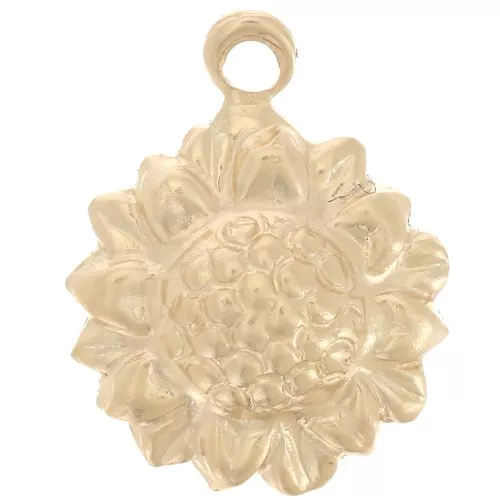 Ciondolo girasole da 9 mm - Gold filled x1
